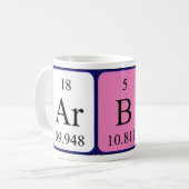 Arbër periodic table name mug (Front Left)