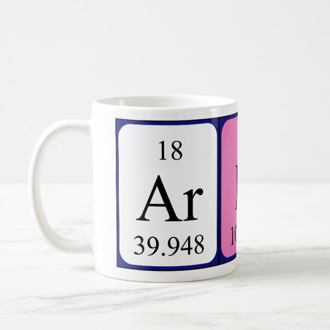 Arbër periodic table name mug (Left)