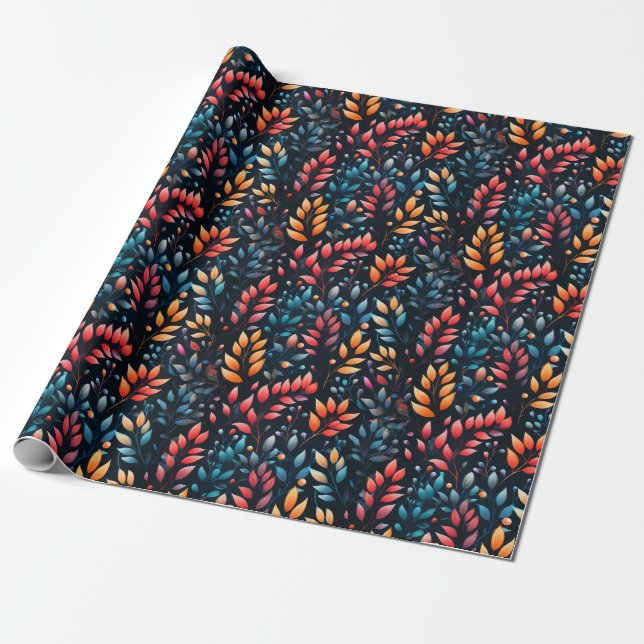 Arbing Flowers Wrapping Paper (Unrolled)