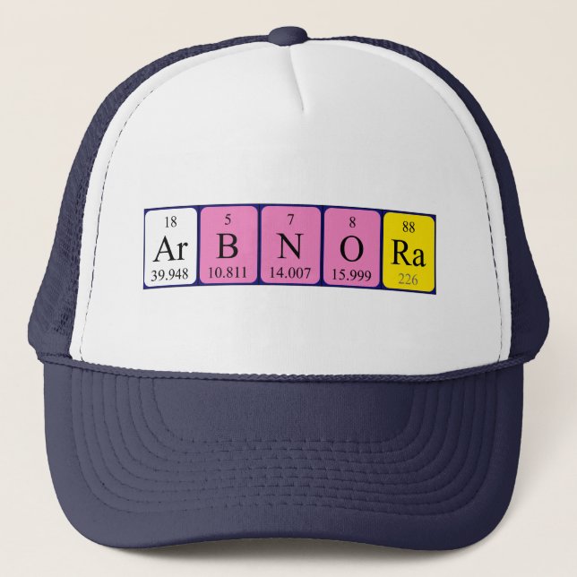 Arbnora periodic table name hat (Front)
