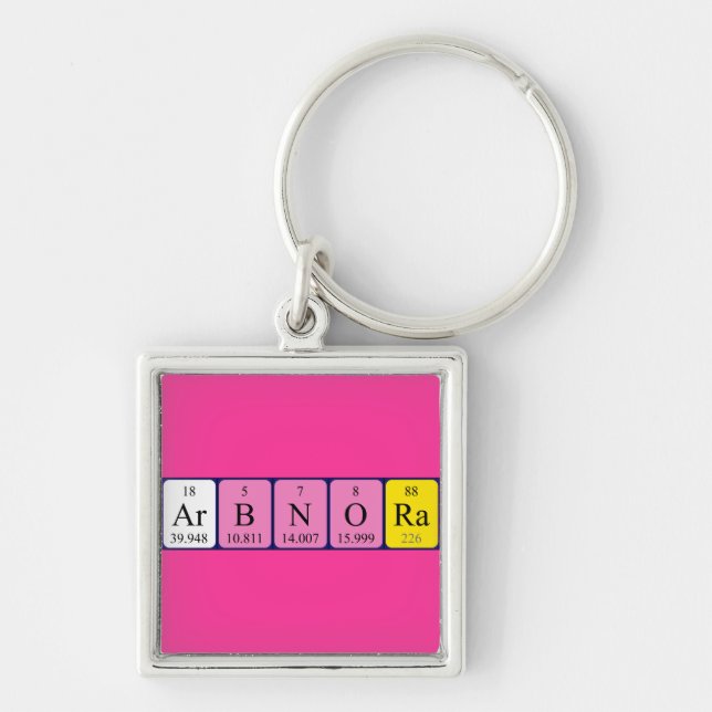 Arbnora periodic table name keyring (Front)