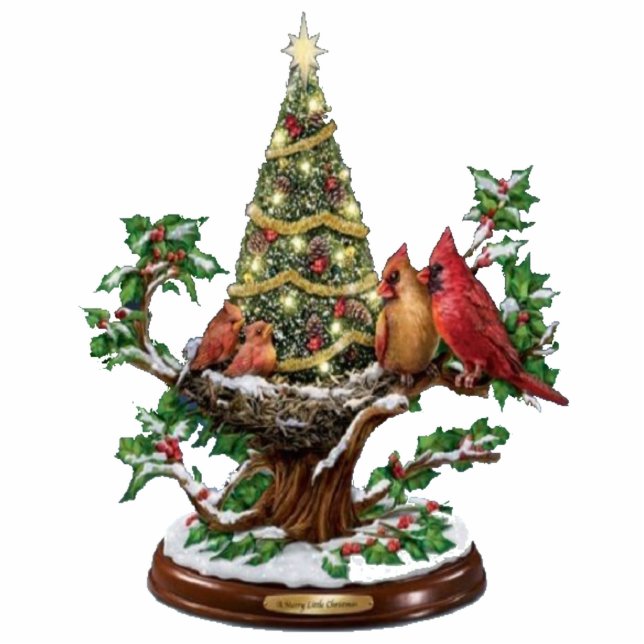 Arbol de navidad con pajaritos standing photo sculpture (Front)