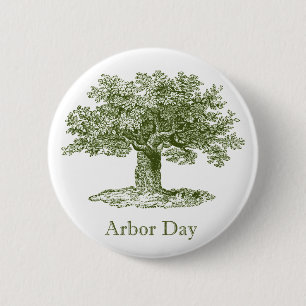 Arbor Day 6 Cm Round Badge
