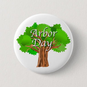 Arbor Day Holiday 6 Cm Round Badge