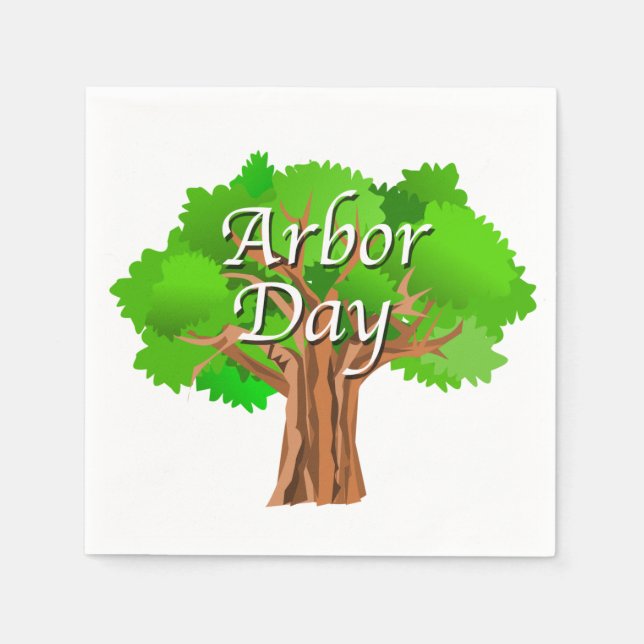 Arbor Day Holiday Napkin (Front)