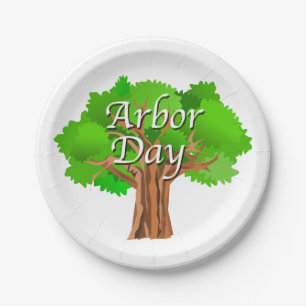 Arbor Day Holiday Paper Plate
