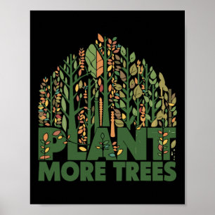 Arbor Day Plant More Trees Arbor Day Earth Day Tre Poster