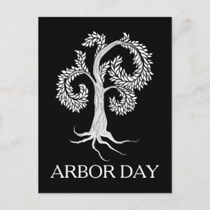 arbor day tree by abbey foster postcard