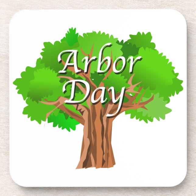 Arbor Day Tree Holiday Coaster (Front)