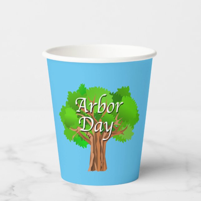 Arbor Day Tree Holiday Paper Cups (Front)