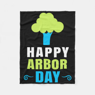 Arbor Day Tree Hugger Tree Care For A Happy Arbor Fleece Blanket