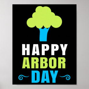 Arbor Day Tree Hugger Tree Care For A Happy Arbor  Poster