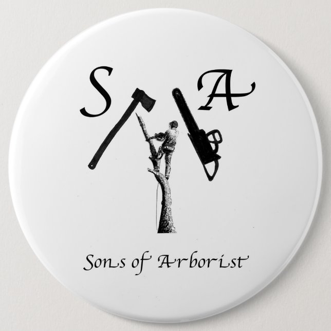 Arborist Arb Art chainsaw 6 Cm Round Badge (Front)