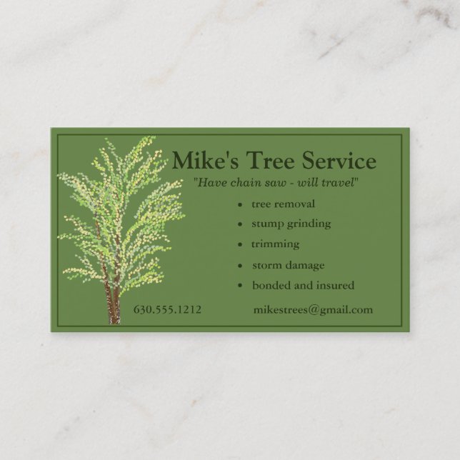 Arborist Business Card (Front)