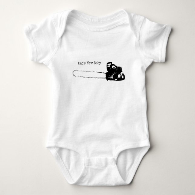 Arborist chainsaw Baby gift Bodysuit (Front)