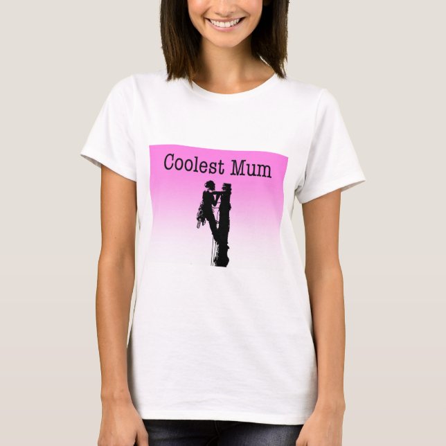 Arborist Chainsaw Mum  T-Shirt (Front)