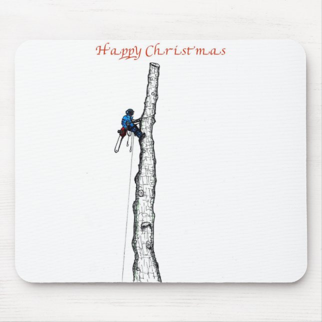 Arborist chainsaw tree surgeon Gift Present Mouse Mat (Front)