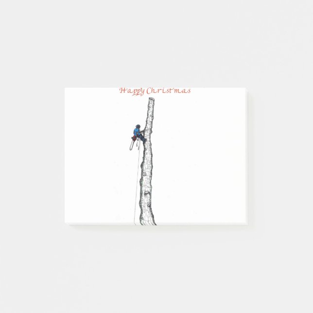 Arborist chainsaw tree surgeon Gift Present Post-it Notes (Front)