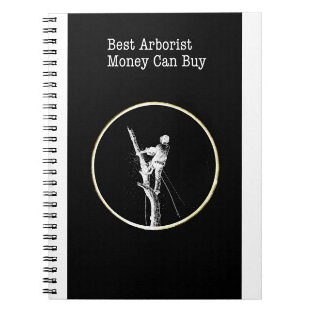 Arborist chainsaw tree surgeon notebook (Front)
