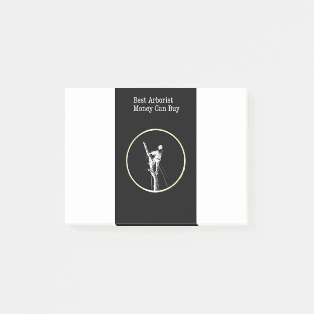 Arborist chainsaw tree surgeon post-it notes (Front)