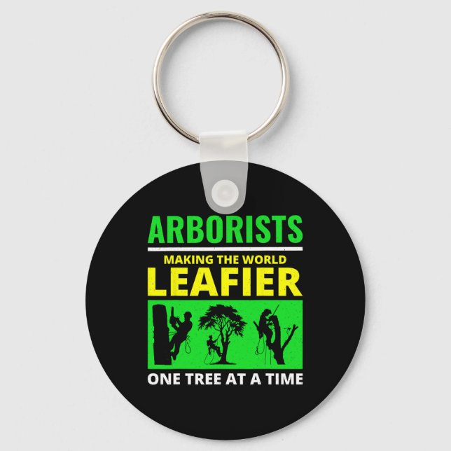 Arborist Dad Tree Lovers Arboriculture Tree Surgeo Key Ring (Front)