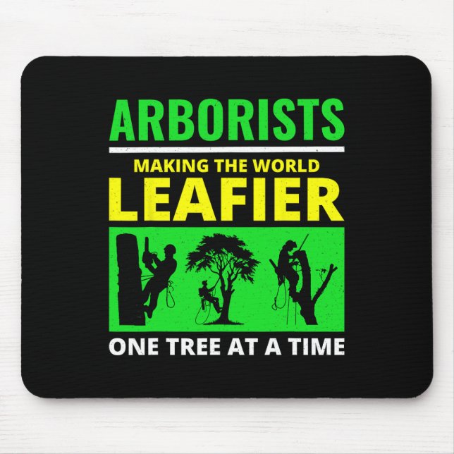Arborist Dad Tree Lovers Arboriculture Tree Surgeo Mouse Mat (Front)