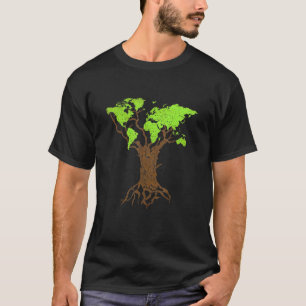 Arborist Gardener Tree World Map Nature 1 T-Shirt