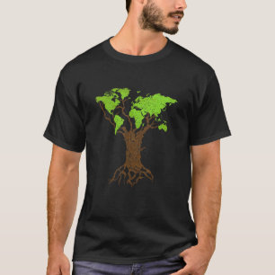 Arborist Gardener Tree World Map Nature 1 T-Shirt