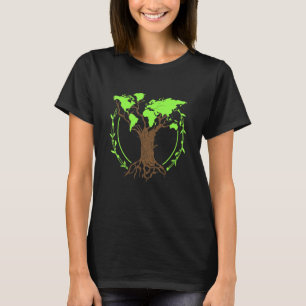 Arborist Gardener Tree World Map Nature 3 T-Shirt