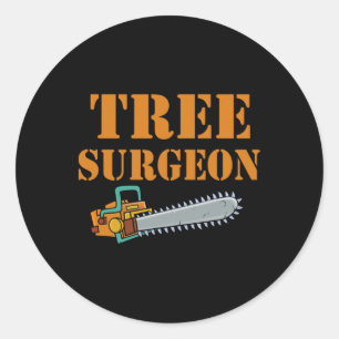 Arborist Lumberjack Tree Climber Tree Surgeon Tree Classic Round Sticker