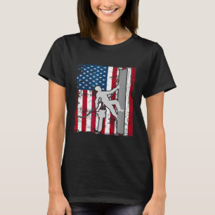 Arborist Patriotic Distressed American Flag T-Shirt