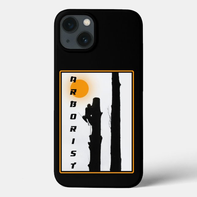 Arborist: Rising sun silhouette tree climber Case-Mate iPhone Case (Back)
