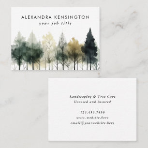Arborist Tree Care Landscaping Garden Yard Work Business Card
