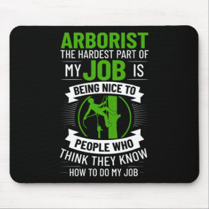 Arborist Tree Climbing Chainsaw Tree Surgeon Begin Mouse Mat
