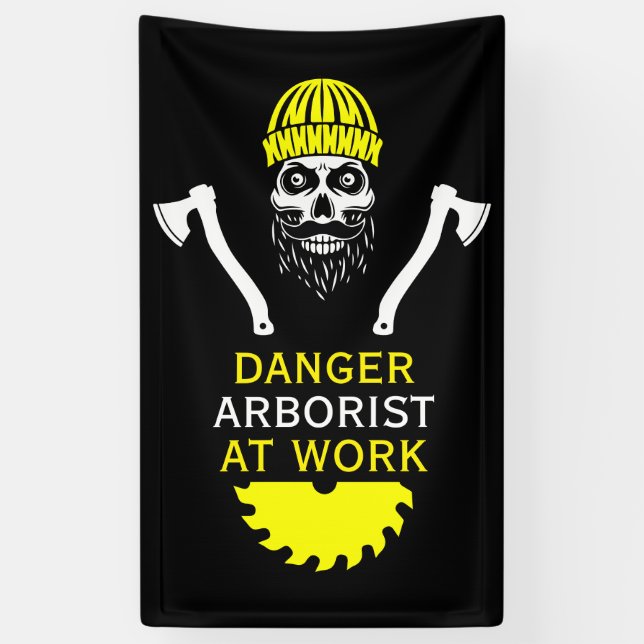  Arborist Tree Surgeon Banner (Vertical)