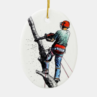 Arborist Tree Surgeon Ceramic Tree Decoration