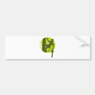 arborist tree surgeon chainsaw retro bumper sticker