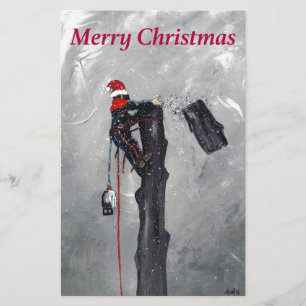 Arborist tree surgeon christmas card