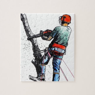 Arborist Tree Surgeon christmas present xmas Jigsaw Puzzle