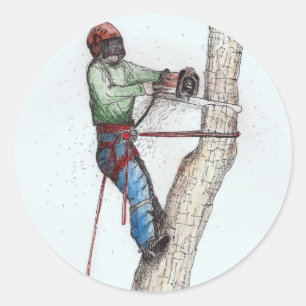 Arborist Tree Surgeon Classic Round Sticker