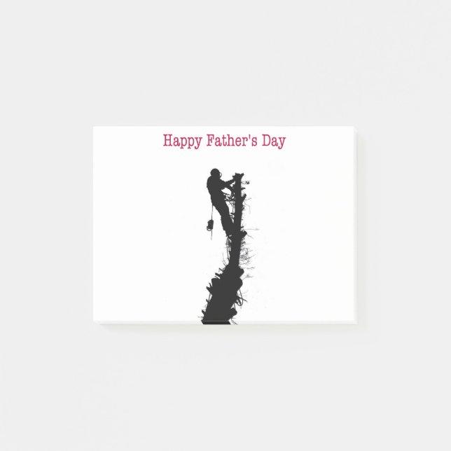 Arborist Tree Surgeon Happy Father's Day Card Post-it Notes (Front)