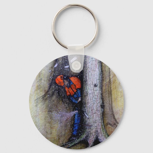 Arborist tree surgeon husqvarna key ring (Front)