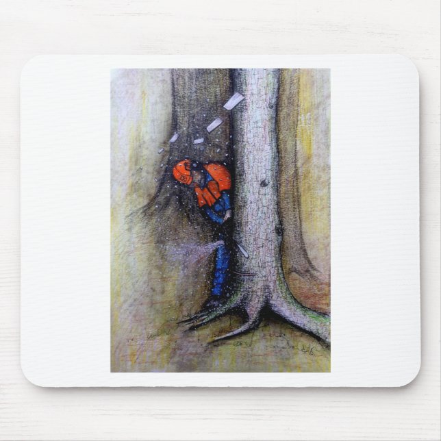 Arborist tree surgeon husqvarna mouse mat (Front)