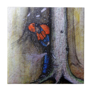 Arborist tree surgeon husqvarna tile