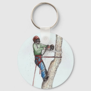 Arborist Tree Surgeon Key Ring