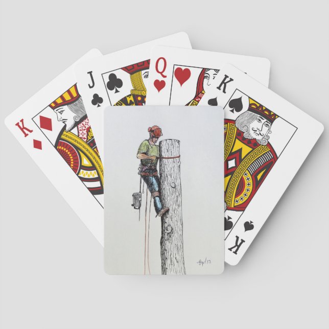 Arborist Tree Surgeon Playing Cards (Back)