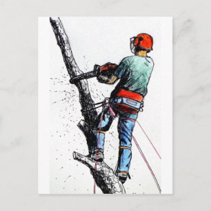 Arborist Tree Surgeon Postcard