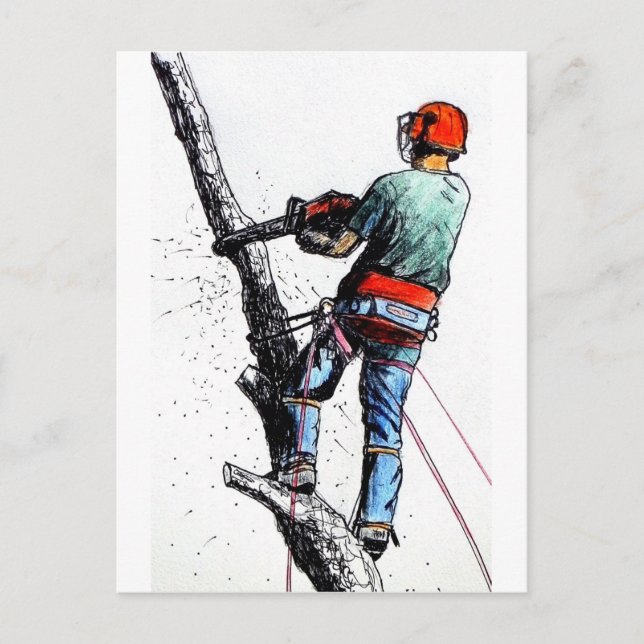 Arborist Tree Surgeon Postcard (Front)