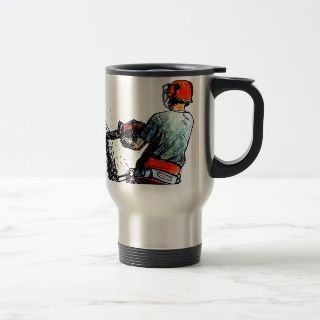 Arborist Tree Surgeon Travel Mug (Right)