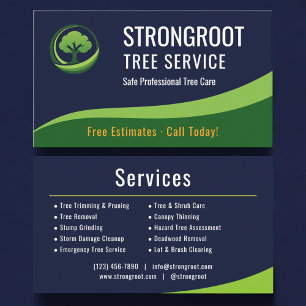 Arborist Tree Trimming Service Professional Business Card